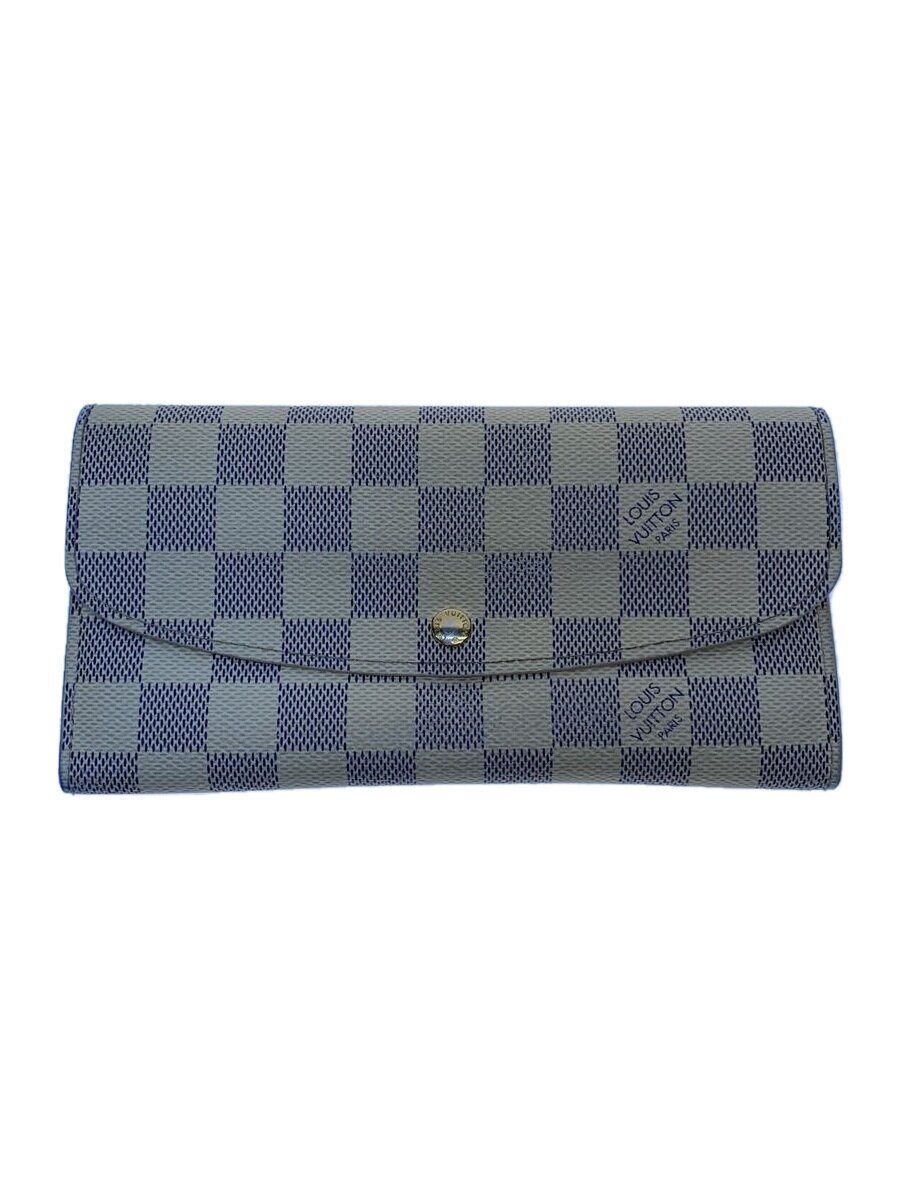 Clothing Accessories (Caps, Ties, Belts) - 【中古】LOUIS VUITTON◆ポルト・フォイユ・エミリー_ダミエ・アズール_WHT/PVC/WHT/レディース【服飾雑貨他】