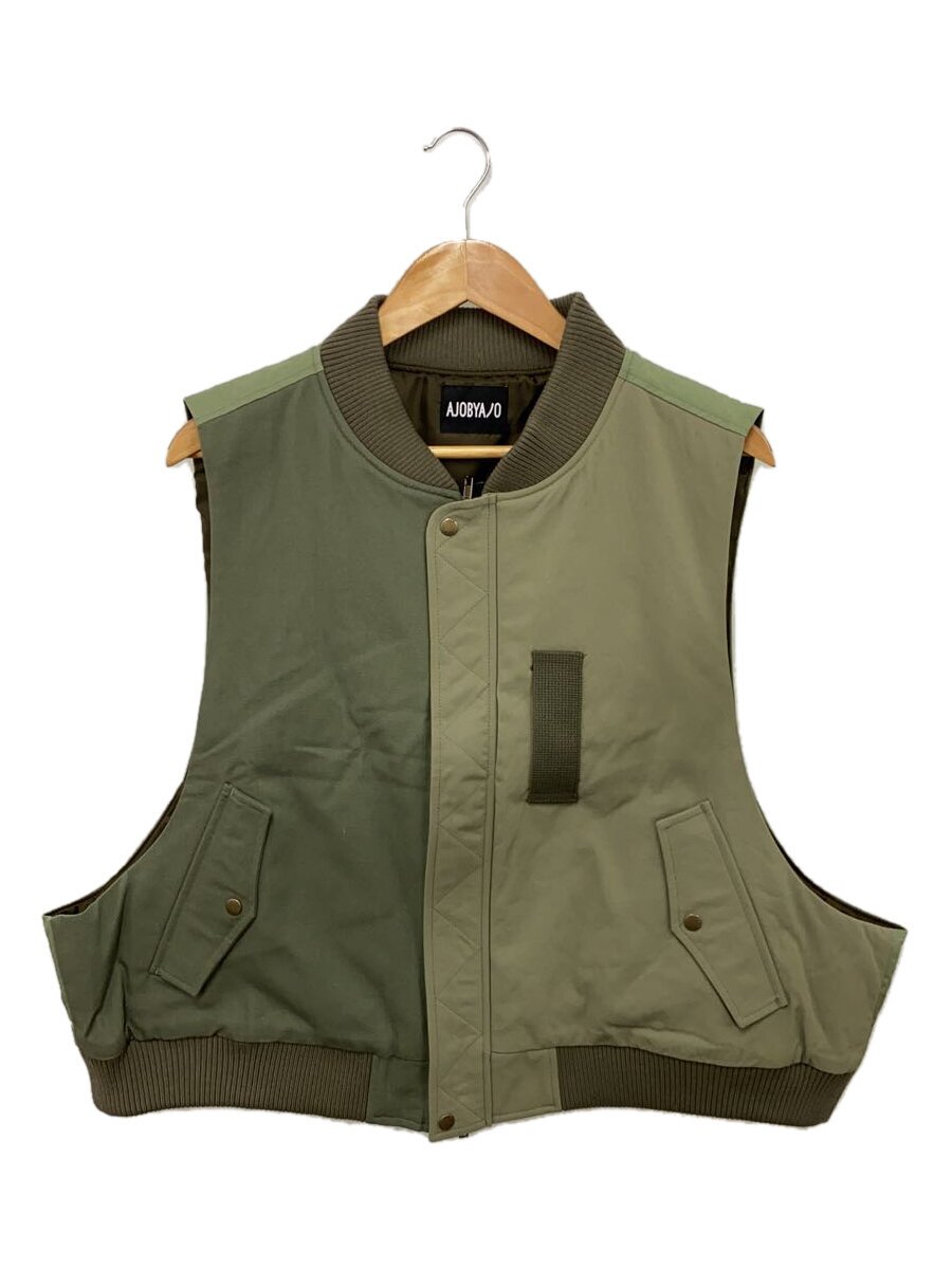 【中古】AJOBYAJO◆タグ付ベスト/FREE/ナイロン/KHK/無地/AJ2340T005KH【メンズウェア】