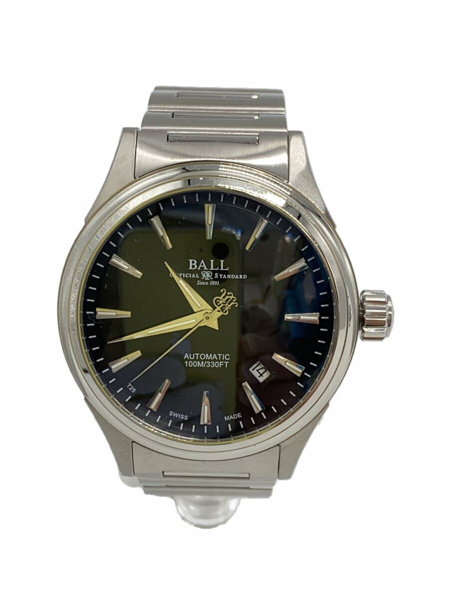 【中古】BALL WATCH◆自動巻腕時計/アナログ/ステンレス/BLK/SLV/NM2098C//【服飾雑貨他】