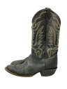 【中古】Justin BOOTS◆ウェスタンブーツ/US9.5/BLK/レザー/1437【シューズ】