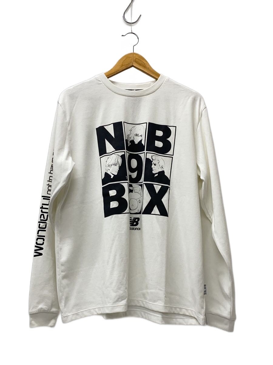 Rakuten - 【中古】NEW BALANCE◆長袖Tシャツ/L/ポリエステル/WHT/JMTL1973【メンズウェア】