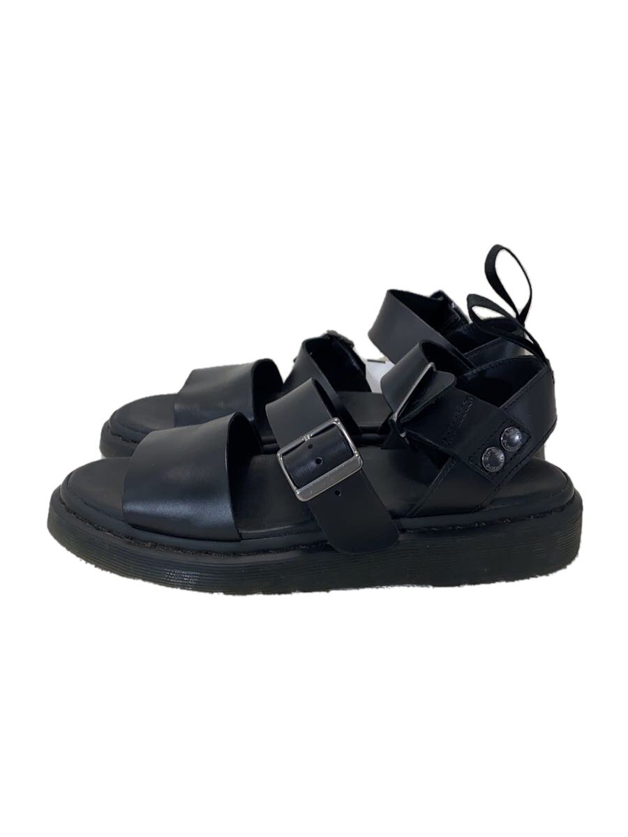 【中古】Dr.Martens◆サンダル/US8/BLK/レザー【シューズ】