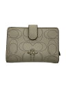 【中古】COACH◆2つ折り財布/レザー/CRM/レディース/2884【服飾雑貨他】