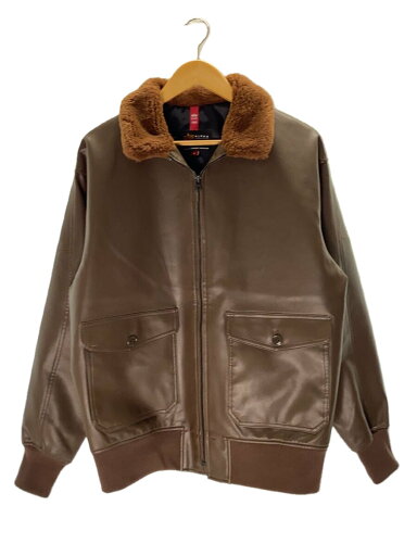 【中古】ALPHA INDUSTRIES◆G1フェイクレザージャケット/フライトジャケット/M/ブラウン/TA1714-068【メンズウェア】 【中古】ALPHA INDUSTRIES◆G1フェイクレザージャケット/フライトジャケット/M/ブラウン/TA1714-068【メンズウェア】