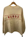 【中古】Keboz◆スウェット/L/コットン/CRM/無地【メンズウェア】