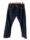 【中古】EVISU◆ボトム/35/デニム/IDG/2000/NO2/大黒/赤耳/ボタンフライ/ビッグレッドペイント【メンズウェア】(4)