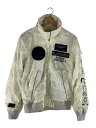 【中古】AVIREX◆BLACKBIRD STAND ZIP JACKET/ナイロンジャケット/M/ナイロン/クリーム/6102133【メンズウェア】