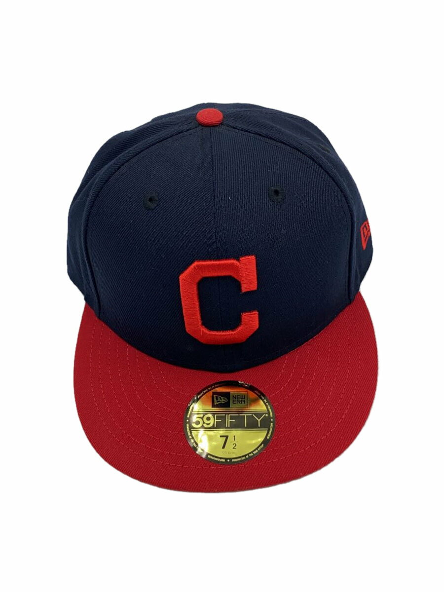 【中古】NEW ERA◆キャップ/7 1/2/NVY/メンズ【服飾雑貨他】