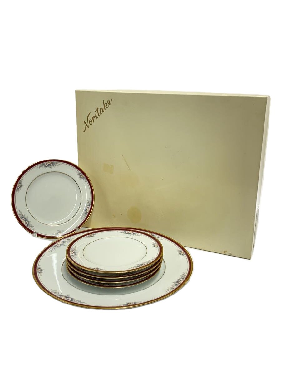 【中古】Noritake◆ノリタケ/プレート/6点セット/WHT/ホワイト/大皿/小皿/花柄【キッチン用品】