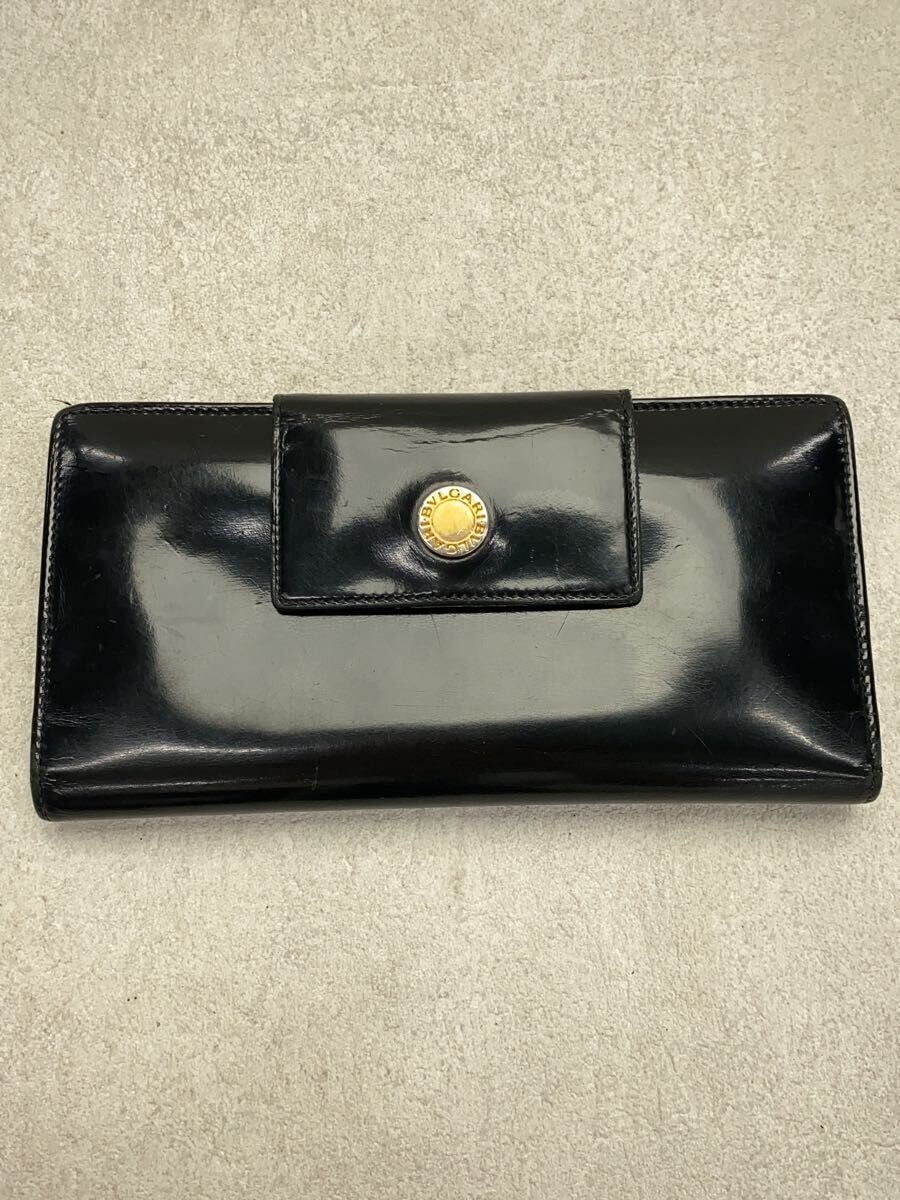 【中古】BVLGARI◆長財布/レザー/BLK/無地/メンズ/24-012301//【服飾雑貨他】