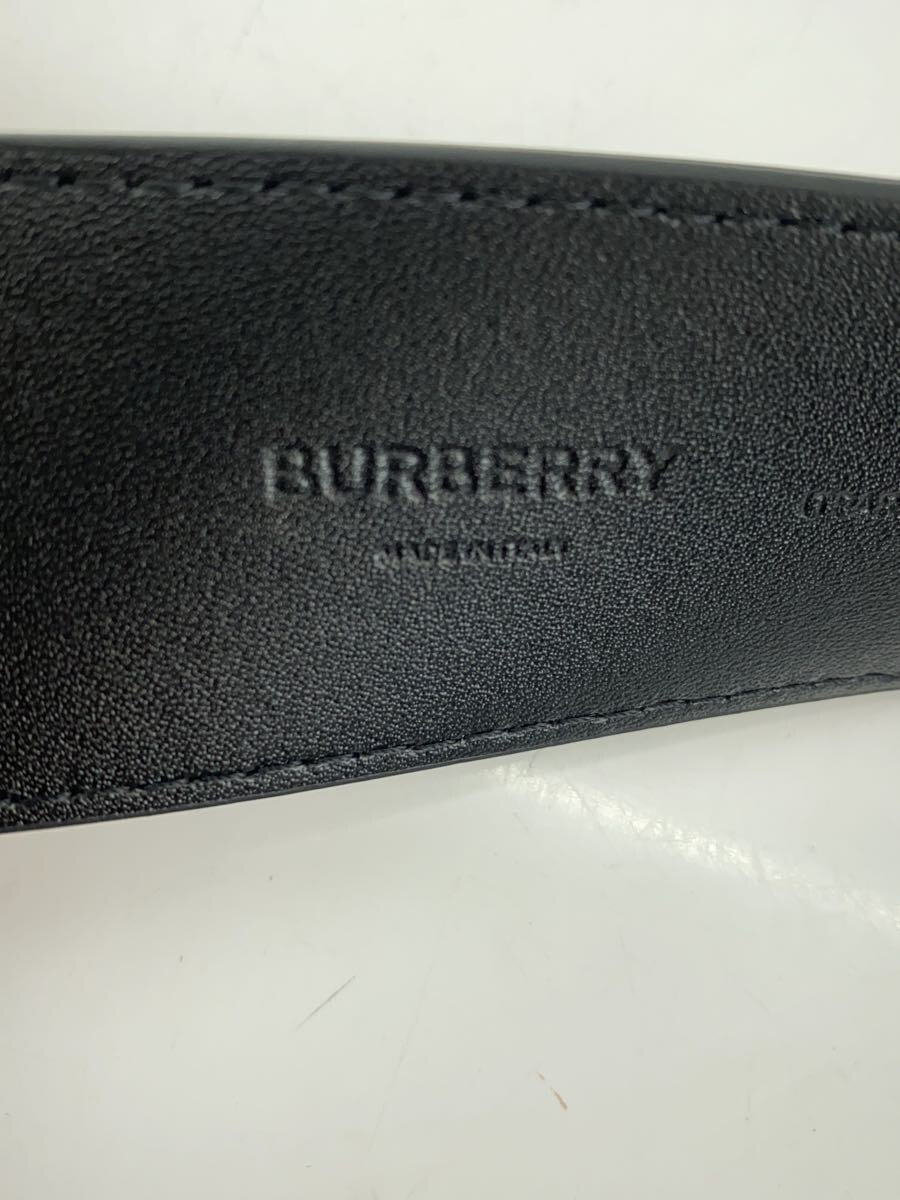 【中古】BURBERRY LONDON◆ベルト/レザー/BLK/チェック/メンズ//【服飾雑貨他】