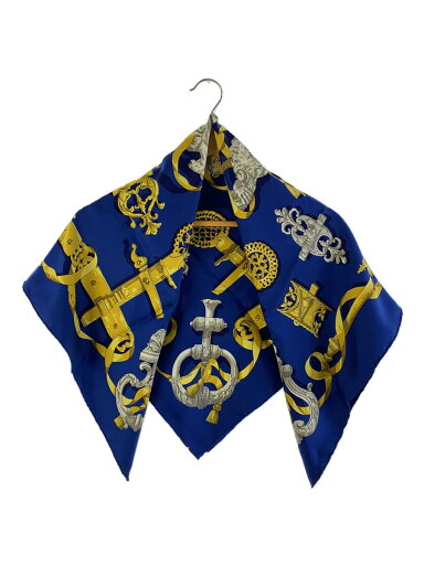 【中古】HERMES◆スカーフ/シルク/BLU/総柄/レディース【服飾雑貨他】 【中古】HERMES◆スカーフ/シルク/BLU/総柄/レディース【服飾雑貨他】