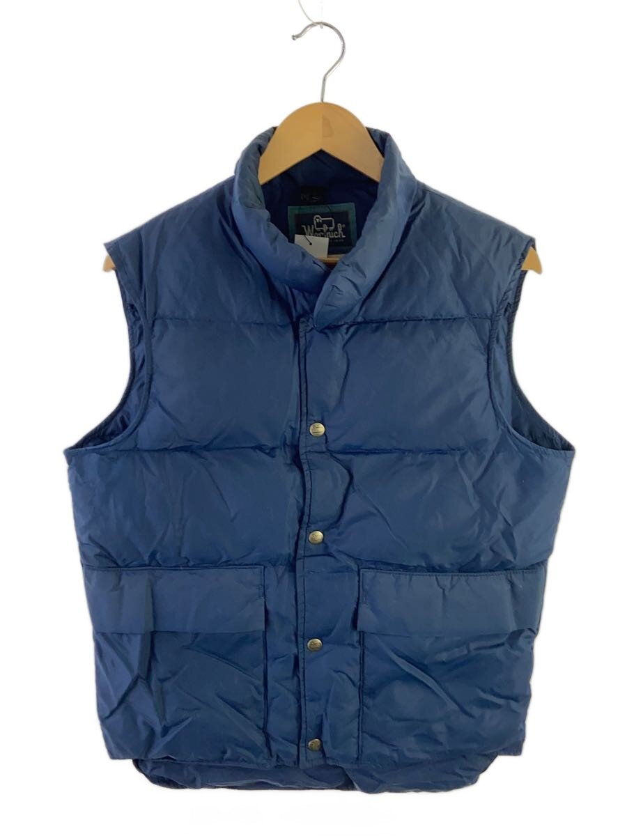 【中古】Woolrich◆80s/ダウンベスト/S/ナイロン/WHT/21035/襟 前身頃汚れ有【メンズウェア】