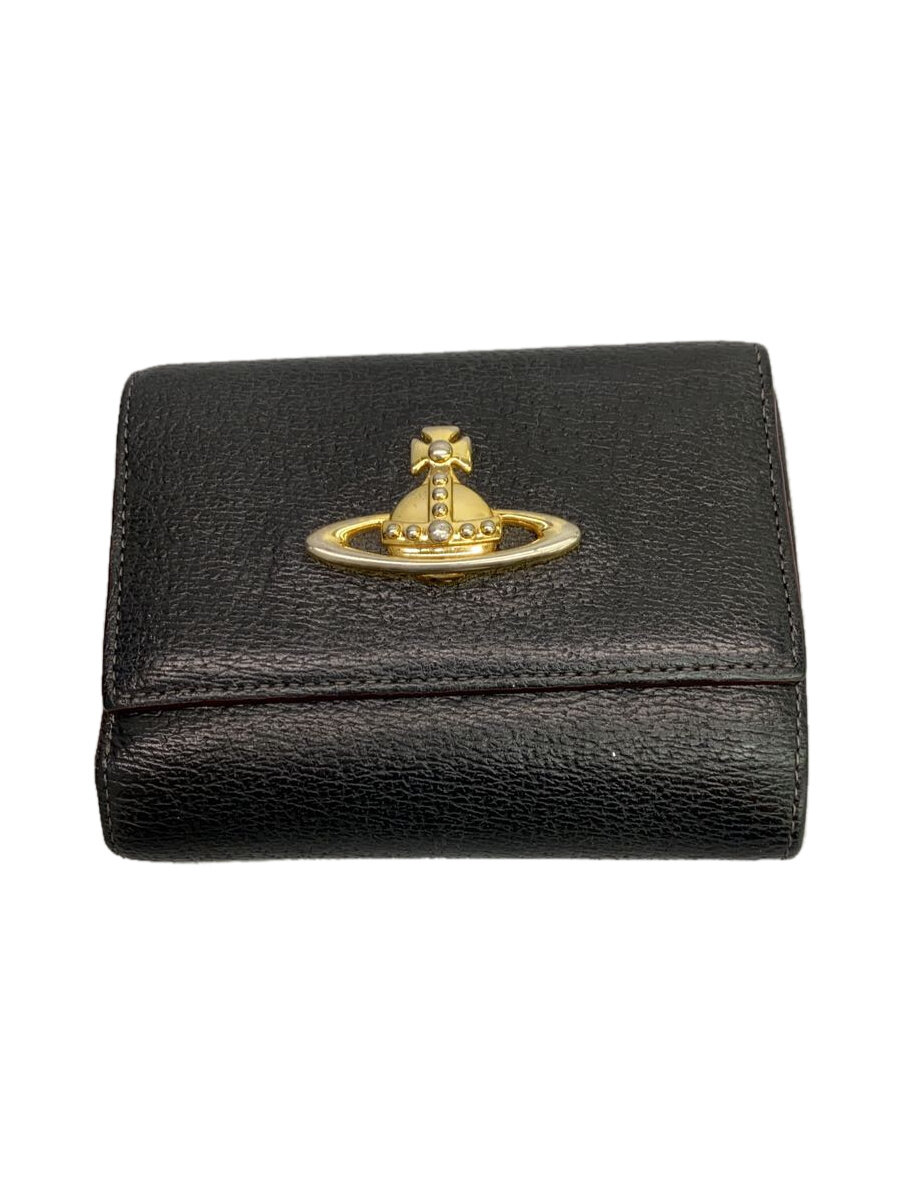 【中古】Vivienne Westwood◆3つ折り財布/レザー/BLK/メンズ/3318C931【服飾雑貨他】