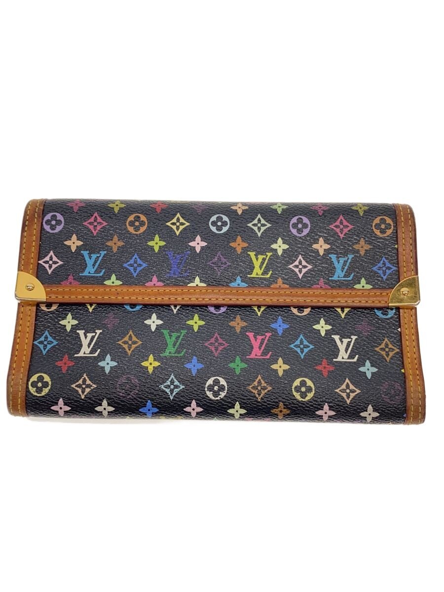 Rakuten - 【中古】LOUIS VUITTON◆ポルト・トレゾール・インターナショナル_モノグラム・マルチカラー_ノワール/PVC/マルチカラー/レディース【服飾雑貨他】