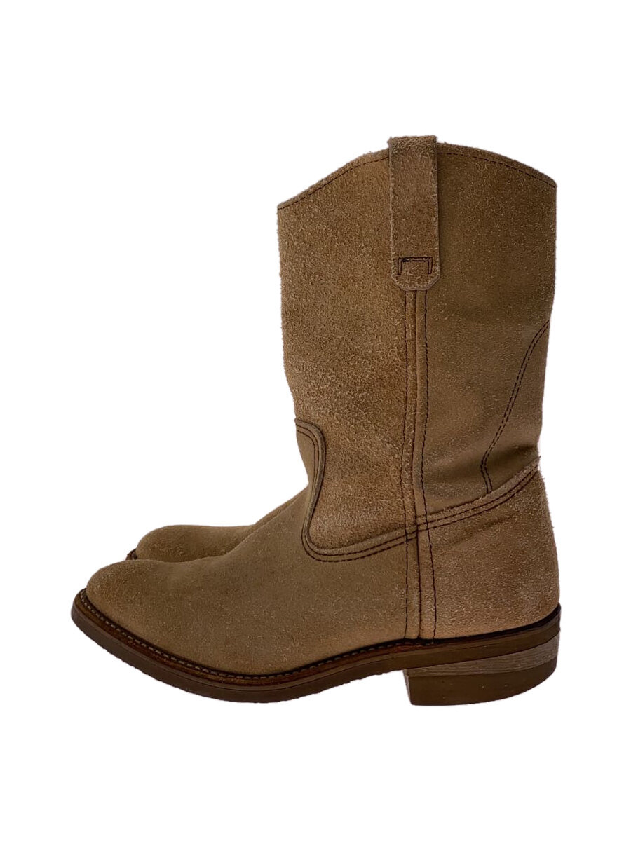 【中古】RED WING◆ペコスブーツ/US7/BEG/04428【シューズ】