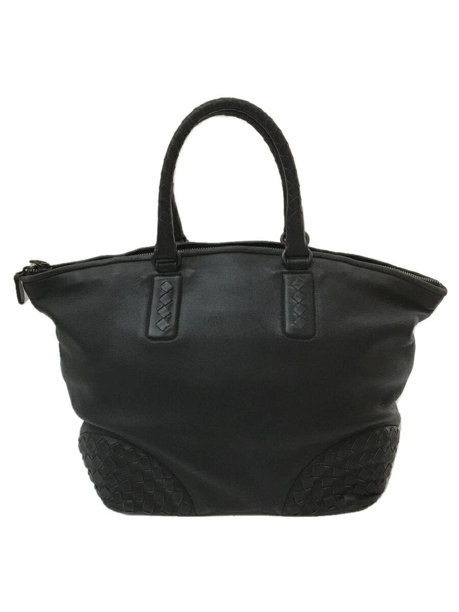 【中古】BOTTEGA VENETA◆ブリーフケース[仕入]/レザー/BLK/無地/214728【バッグ】