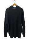 【中古】NIL DUE/NIL UN TOKYO◆ニットパーカー/パーカー/FREE/コットン/ブラック/NL-170084【メンズウェア】