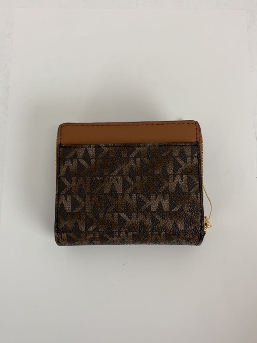 【中古】MICHAEL KORS◆2つ折り財布/PVC/ブラウン/レディース/35H3GTVF2B【服飾雑貨他】