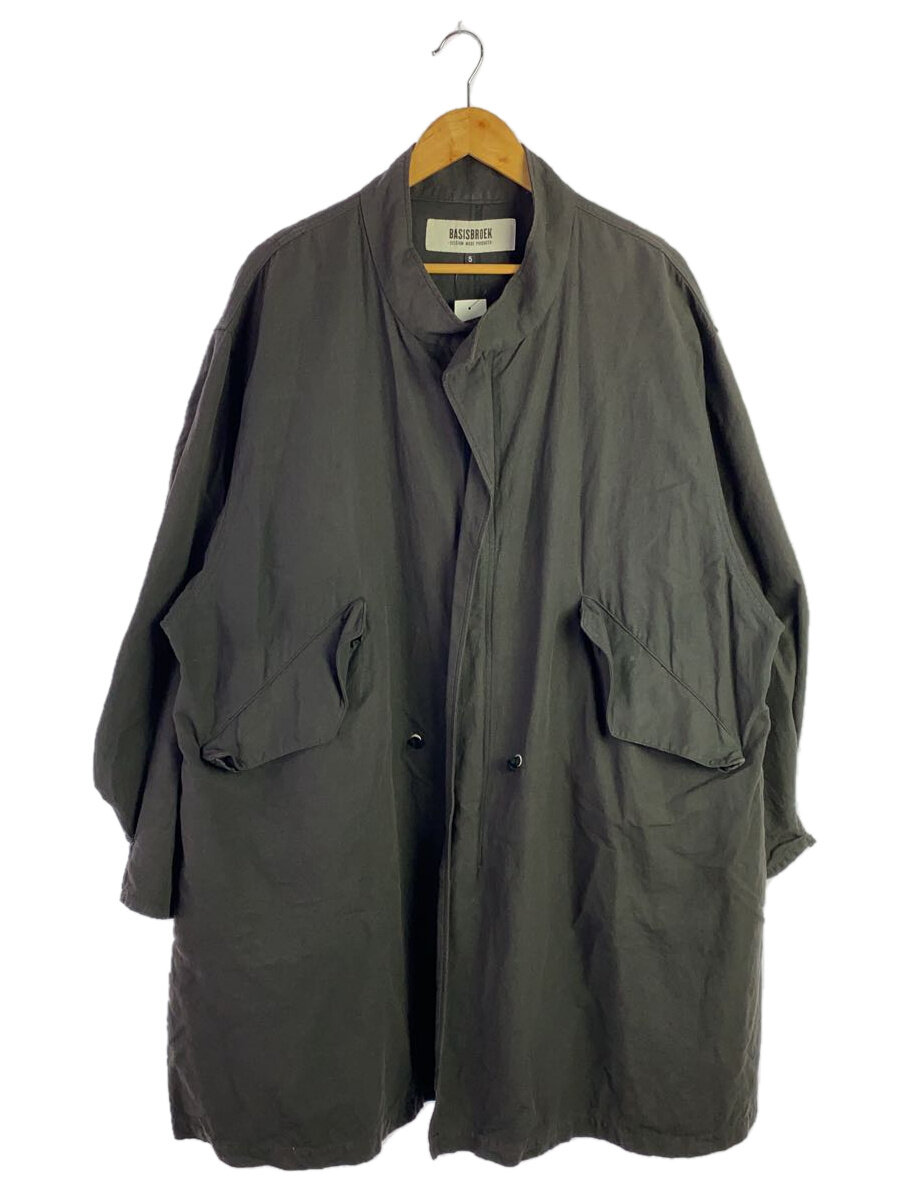 【中古】Basis broek◆モッズコート/5/コットン/GRY/無地【メンズウェア】