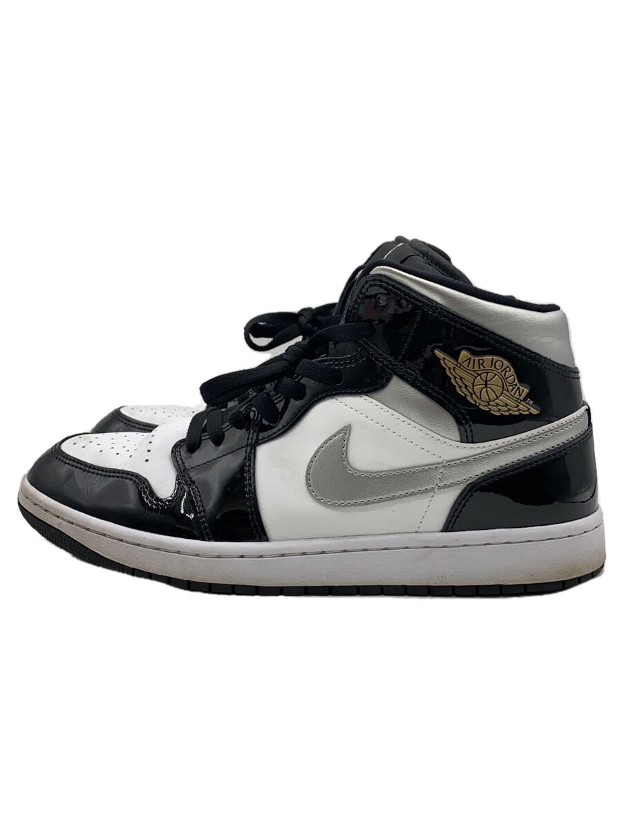 【中古】NIKE◆AIR JORDAN 1 MID SE_エア ジョーダン 1 MID SE/28cm/BLK【シューズ】