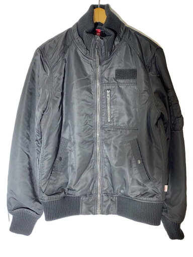 【中古】ALPHA INDUSTRIES◆HOODED RIB JACKE/フライトジャケット/L/ナイロン/BLK/TA1330-001【メンズウェア】 【中古】ALPHA INDUSTRIES◆HOODED RIB JACKE/フライトジャケット/L/ナイロン/BLK/TA1330-001【メンズウェア】
