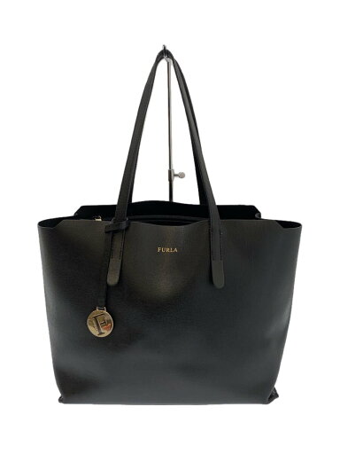 【中古】FURLA◆ハンドバッグ/レザー/BLK/無地【バッグ】 【中古】FURLA◆ハンドバッグ/レザー/BLK/無地【バッグ】