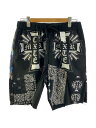 【中古】COTE MER◆バンダナパッチワーク/ショートパンツ/ポリエステル/ブラック/総柄【メンズウェア】(4)