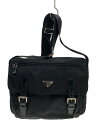 【中古】PRADA◆ショルダーバッグ/ナイロン/BLK【バッグ】