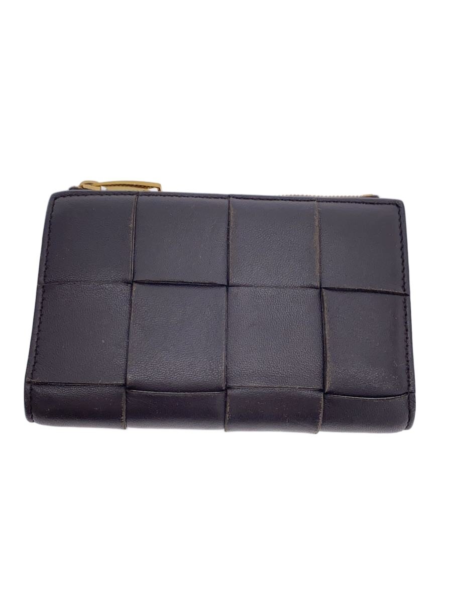 【中古】BOTTEGA VENETA◆2つ折り財布/レザー/BRW/レディース【服飾雑貨他】