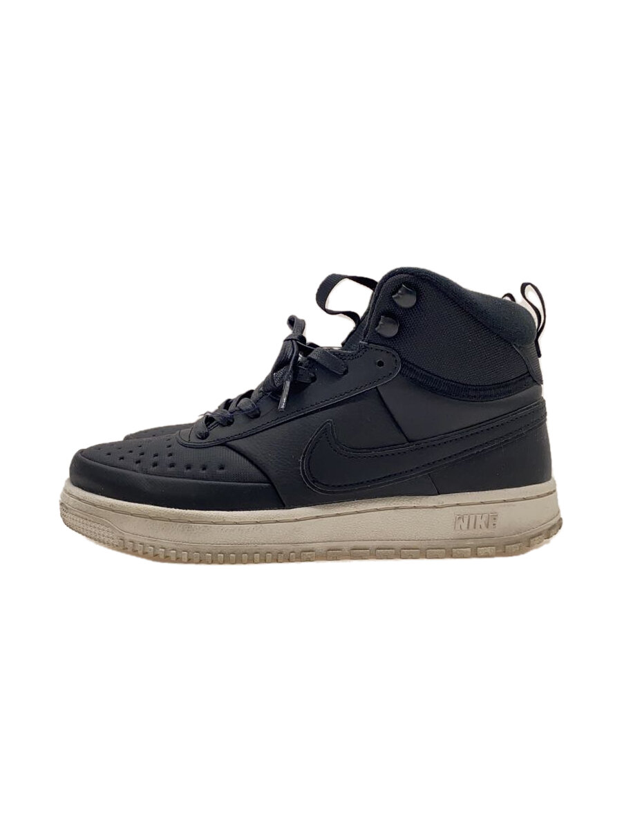 楽天2nd STREET 楽天市場店【中古】NIKE◆COURT VISION MID WNTR_コート ビジョン ミッド WNTR/25cm/BLK/レザー【シューズ】