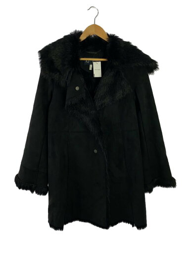 【中古】ARMANI JEANS◆コート/38/ポリエステル/BLK【レディースウェア】 【中古】ARMANI JEANS◆コート/38/ポリエステル/BLK【レディースウェア】