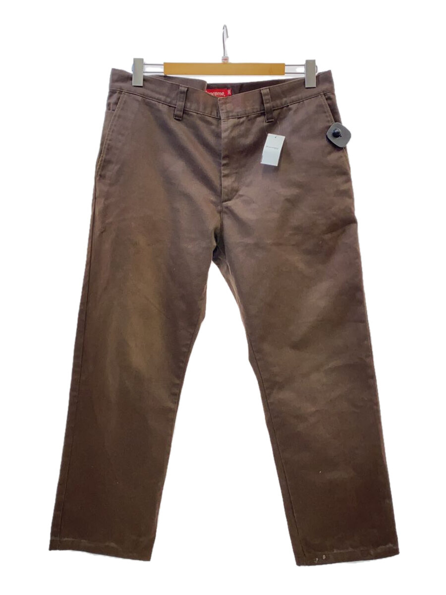 【中古】Supreme◆チノパン/ボトム/36/コットン/BRW/無地【メンズウェア】
