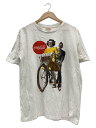【中古】コカコーラ/袖裾シングルステッチ/自転車/Tシャツ/--/コットン/WHT/プリント【メンズウェア】