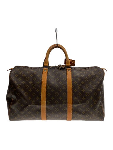 【中古】LOUIS VUITTON◆キーポル50_モノグラム・キャンバス_BRW/PVC/BRW【バッグ】 【中古】LOUIS VUITTON◆キーポル50_モノグラム・キャンバス_BRW/PVC/BRW【バッグ】