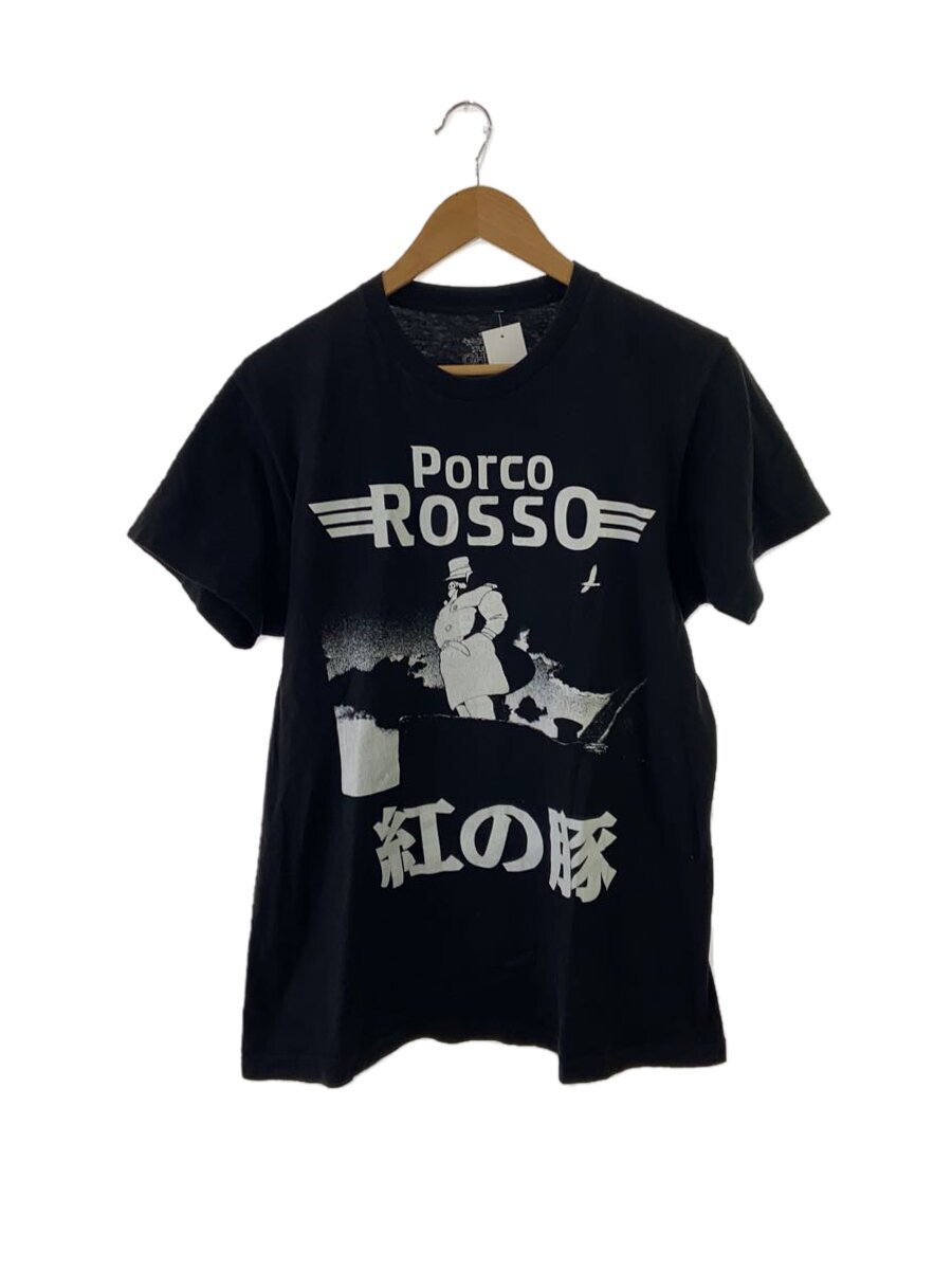 u*1様 未使用 ジブリ 紅の豚 Tシャツ XL ブラック黒 ヴィンテージ古着 ジブリビンテージ 紅の豚 tシャツ 中古 Tシャツ M コットン ブラック