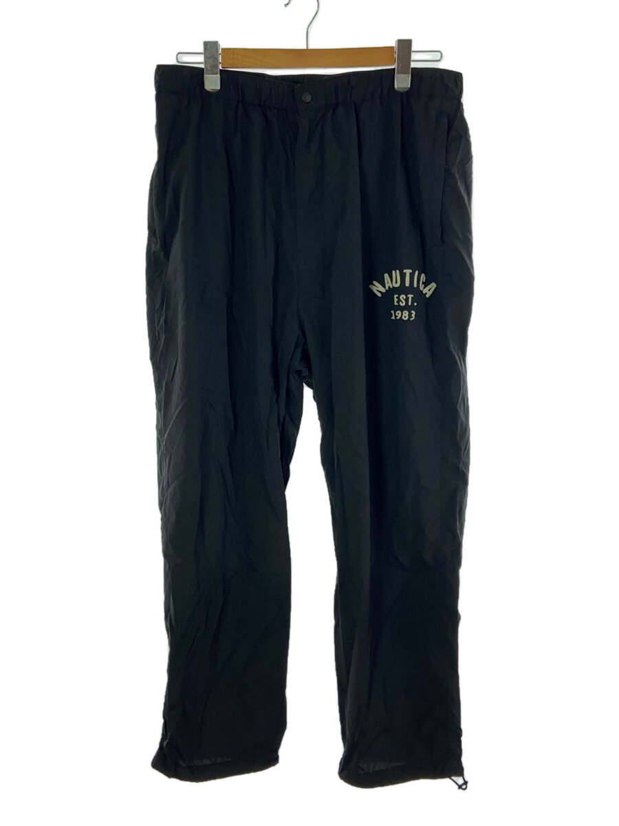 【中古】NAUTICA◆ボトム/LL/ナイロン/BLK/無地//【メンズウェア】