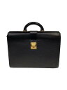 【中古】LOUIS VUITTON◆セルヴィエット・フェルモアール_エピ_BLK/レザー/BLK【バッグ】