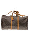 【中古】LOUIS VUITTON◆キーポル・バンドリエール60_モノグラム・キャンバス_BRW/PVC/BRW/総柄【バッグ】