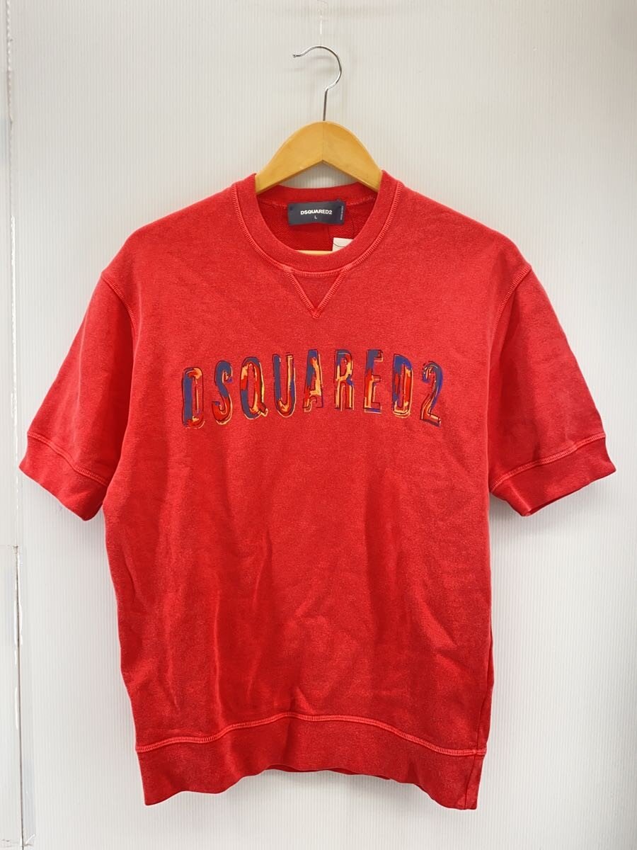 【中古】DSQUARED2◆半袖スウェット/L/コットン/RED/s71gu0223【メンズウェア】