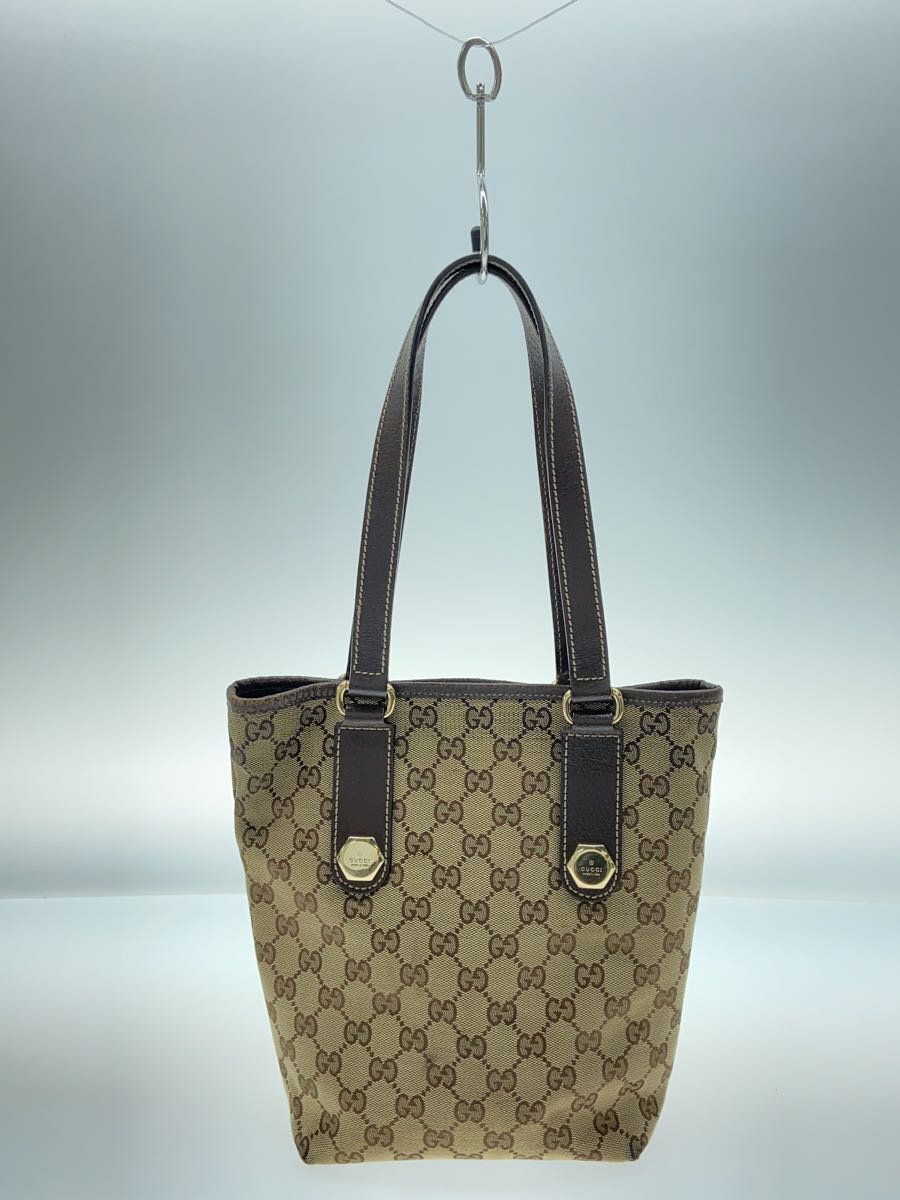 【中古】GUCCI◆トートバッグ_GGキャンバス/キャンバス/BRW【バッグ】