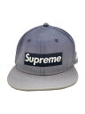 【中古】Supreme◆キャップ/7 1/2/コットン/GRY/メンズ【服飾雑貨他】