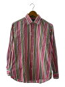 【中古】POLO RALPH LAUREN◆CURHAM/若干ヨゴレ/長袖シャツ/M/コットン/マルチカラー/ストライプ【メンズウェア】(4)