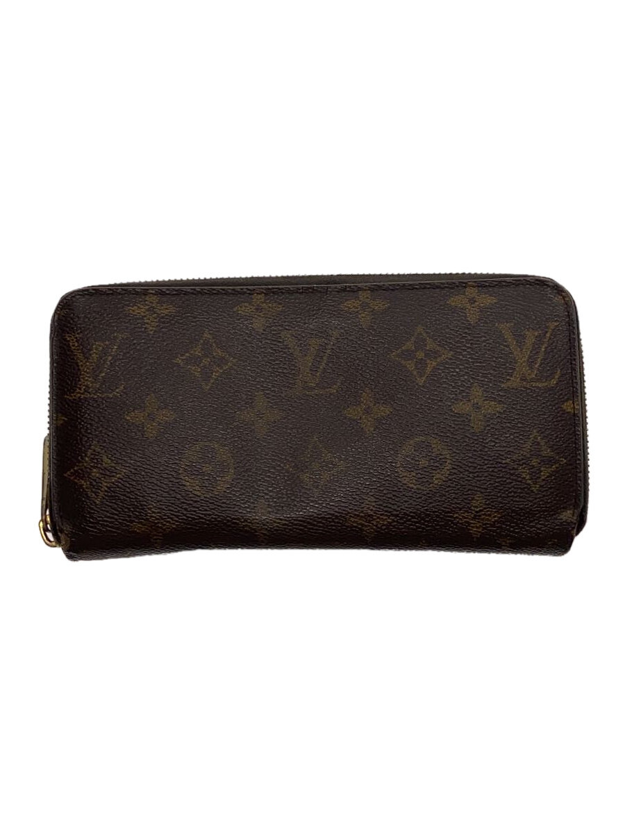【中古】LOUIS VUITTON◆1)ジッピー・ウォレット_モノグラム・キャンバス_BRW/PVC/BRW/レディース【服飾雑貨他】