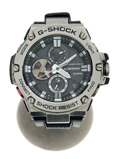 【中古】CASIO◆ソーラー腕時計・G-SHOCK/アナログ/ラバー/BLK/BLK/SS【服飾雑貨他】 【中古】CASIO◆ソーラー腕時計・G-SHOCK/アナログ/ラバー/BLK/BLK/SS【服飾雑貨他】