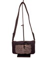 【中古】PRADA◆アントラチーテシェットランド/ショルダーバッグ/ウール/GRY/無地/B9475【バッグ】