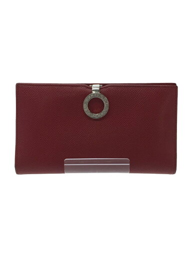 【中古】BVLGARI◆バーガンディ/ロゴクリップ/長財布/レザー/RED/レディース/33748【服飾雑貨他】 【中古】BVLGARI◆バーガンディ/ロゴクリップ/長財布/レザー/RED/レディース/33748【服飾雑貨他】