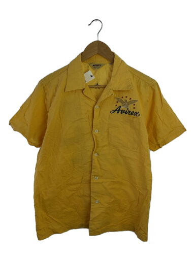 【中古】AVIREX◆半袖シャツ/M/リネン/YLW【メンズウェア】 【中古】AVIREX◆半袖シャツ/M/リネン/YLW【メンズウェア】