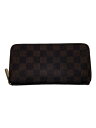 【中古】LOUIS VUITTON◆1)ジッピー・ウォレット_ダミエ・エベヌ_BRW/PVC/BRW/メンズ【服飾雑貨他】(4)