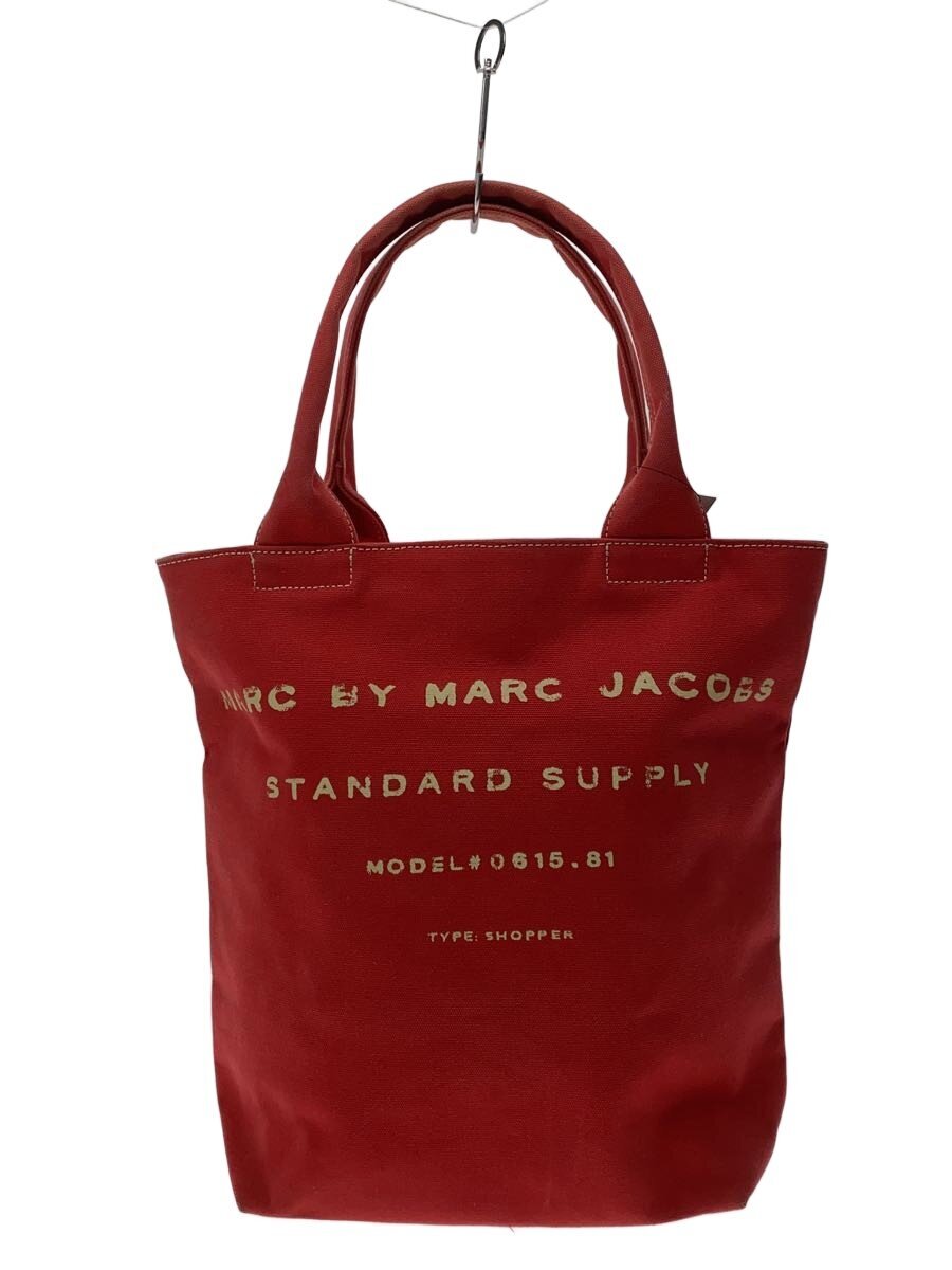 【中古】MARC BY MARC JACOBS◆トートバッグ/キャンバス/RED【バッグ】